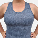 Shedid Grey Denim Sports Bra