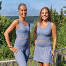 Shedid Grey Denim Sports Bra
