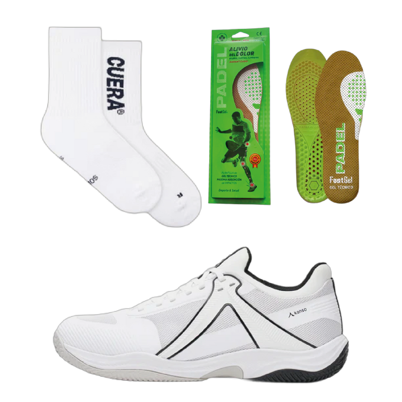 Kanso Padel Shoe, Insoles & 2-Pack Padel Socks Bundle