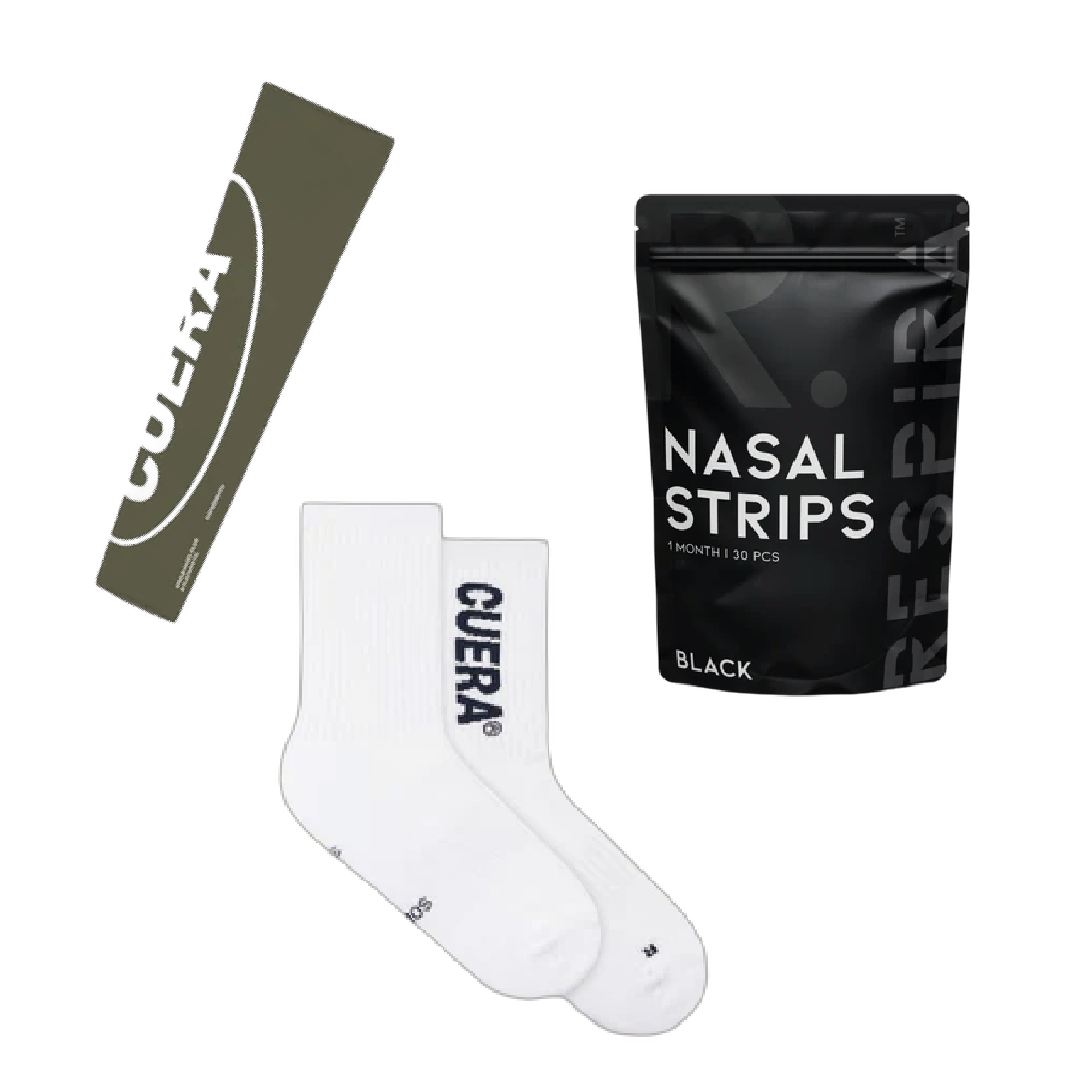 Nasal Strips, 2-Pack Padel Socks & Arm Sleeve Bundle
