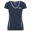 Sergio Tacchini Eva T-Shirt Marineblau/Weiß