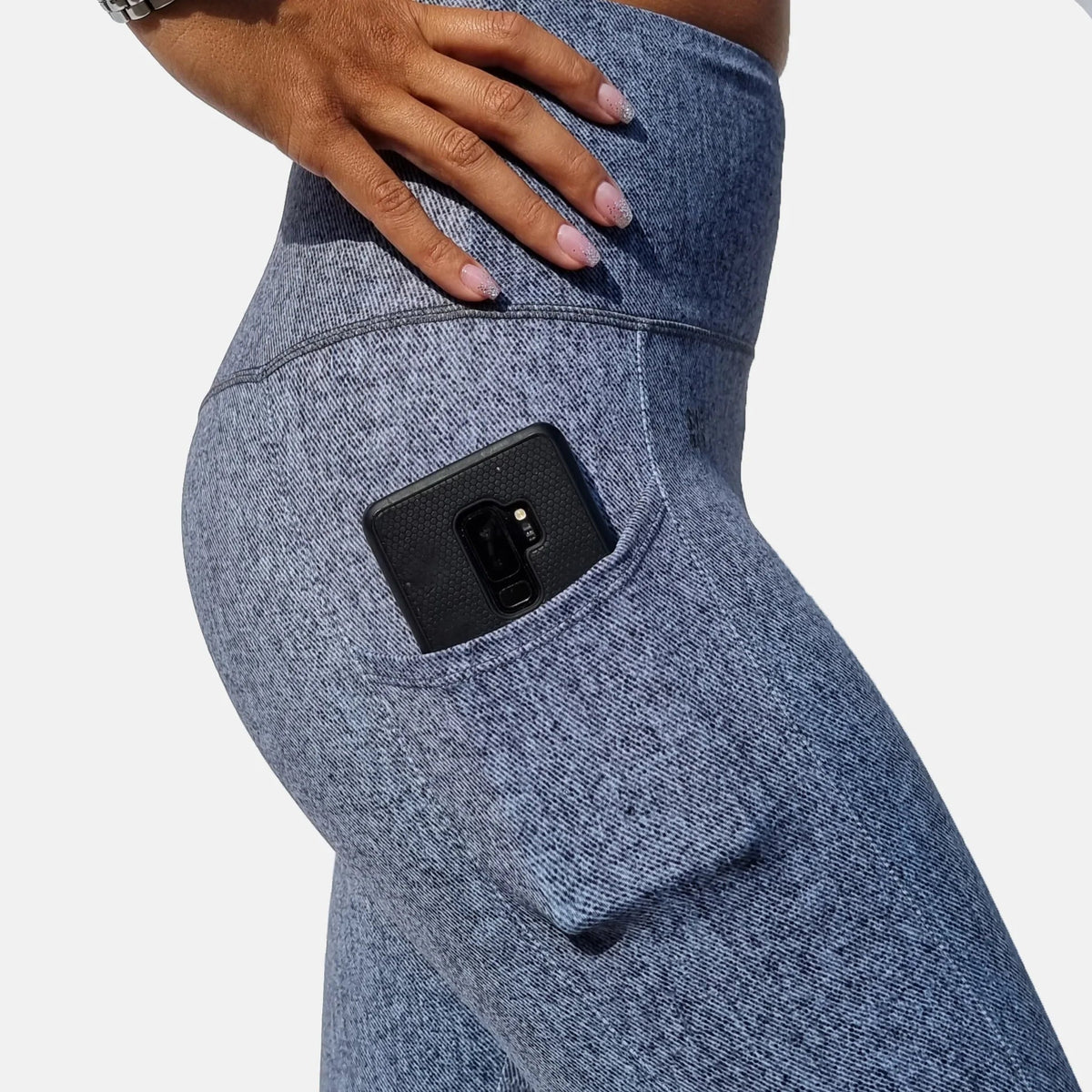 Shedid grå denimtights