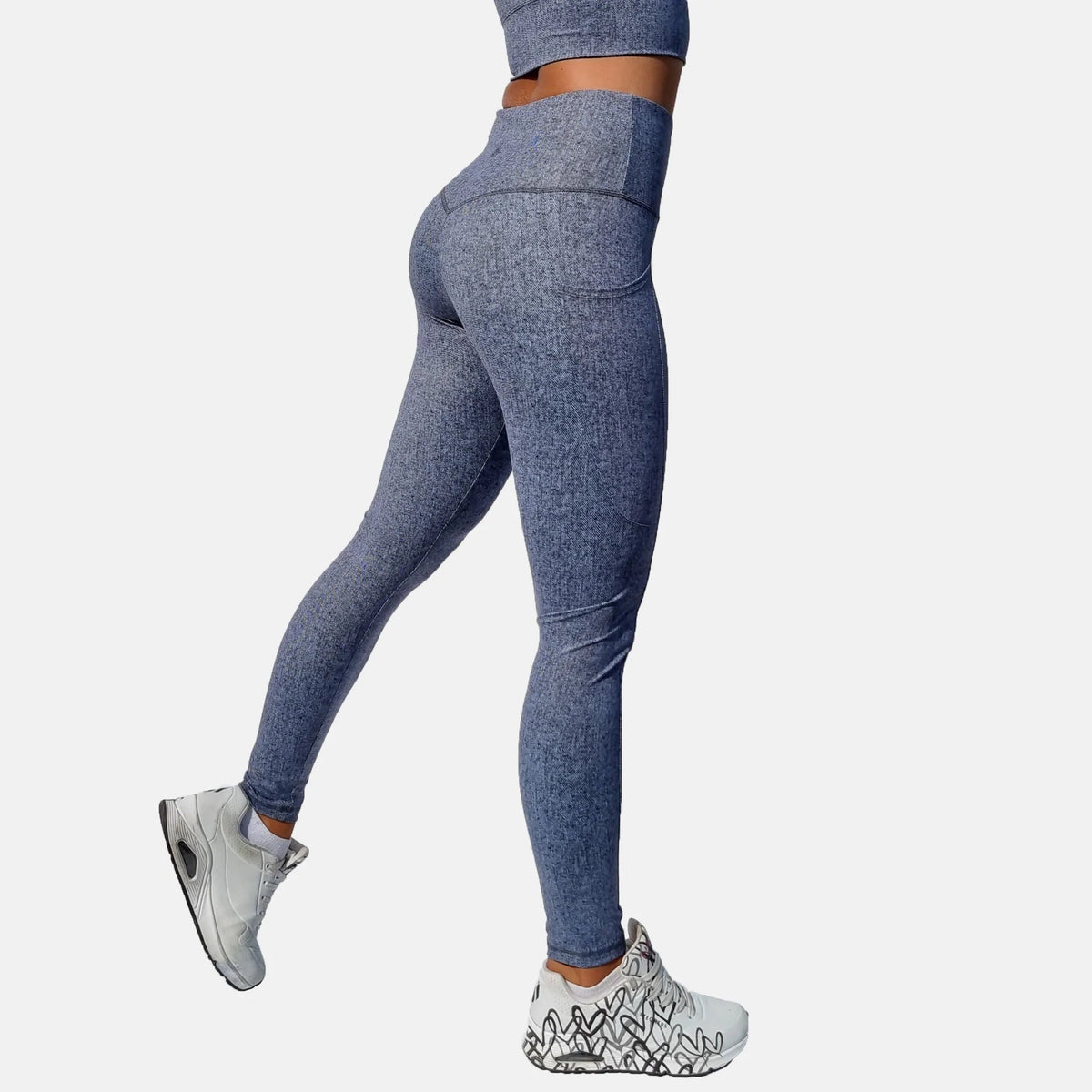 Shedid grå denimtights