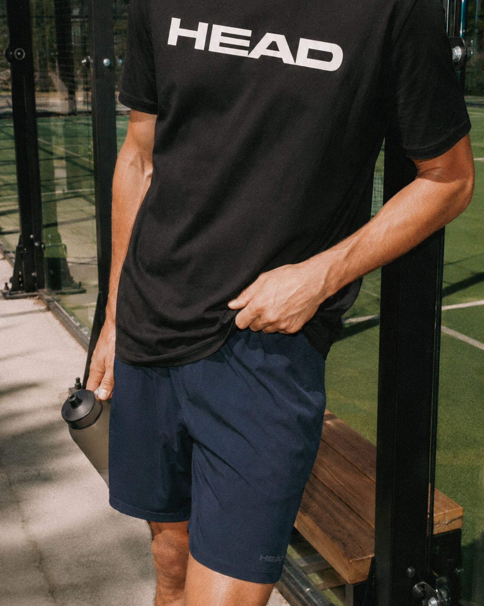 Padel player wearing HEAD apparel